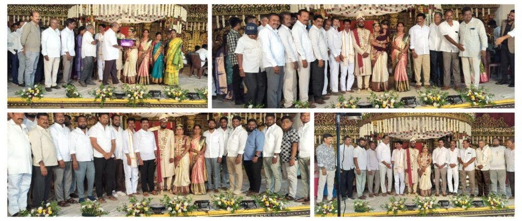 నూతన వధూవరులను ఆశీర్వదించిన పలువురు నాయకులు 